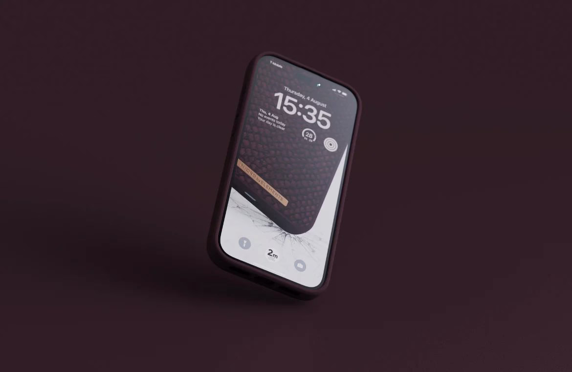 Чохол-накладка Njord Salmon Leather MagSafe Case Rust для iPhone 14 Pro - 2